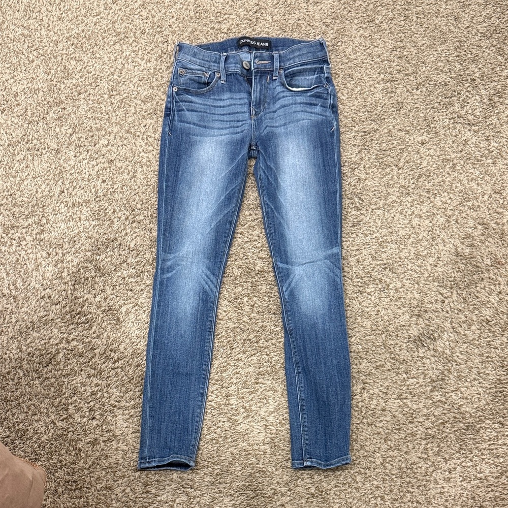 Express Women's Classic Blue Skinny Jeans